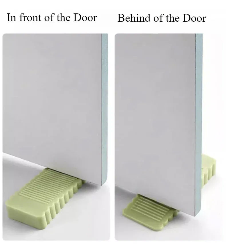 Butoir de porte en caoutchouc anti-collision, repositionnable, sans perçage, pour usage domestique 3