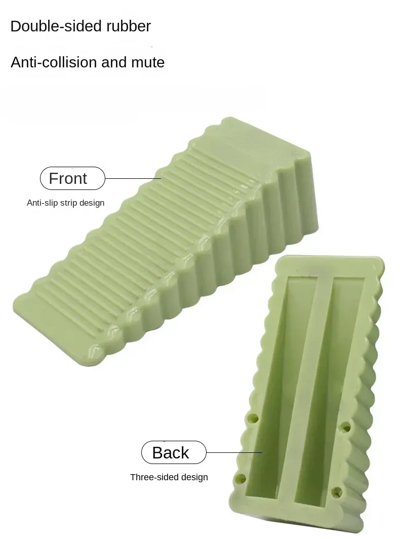 Butoir de porte en caoutchouc anti-collision, repositionnable, sans perçage, pour usage domestique 2