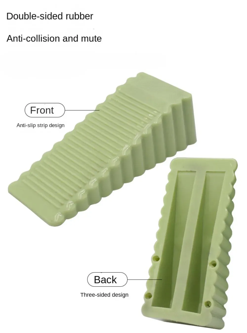 Butoir de porte en détail, texture stries horizontales