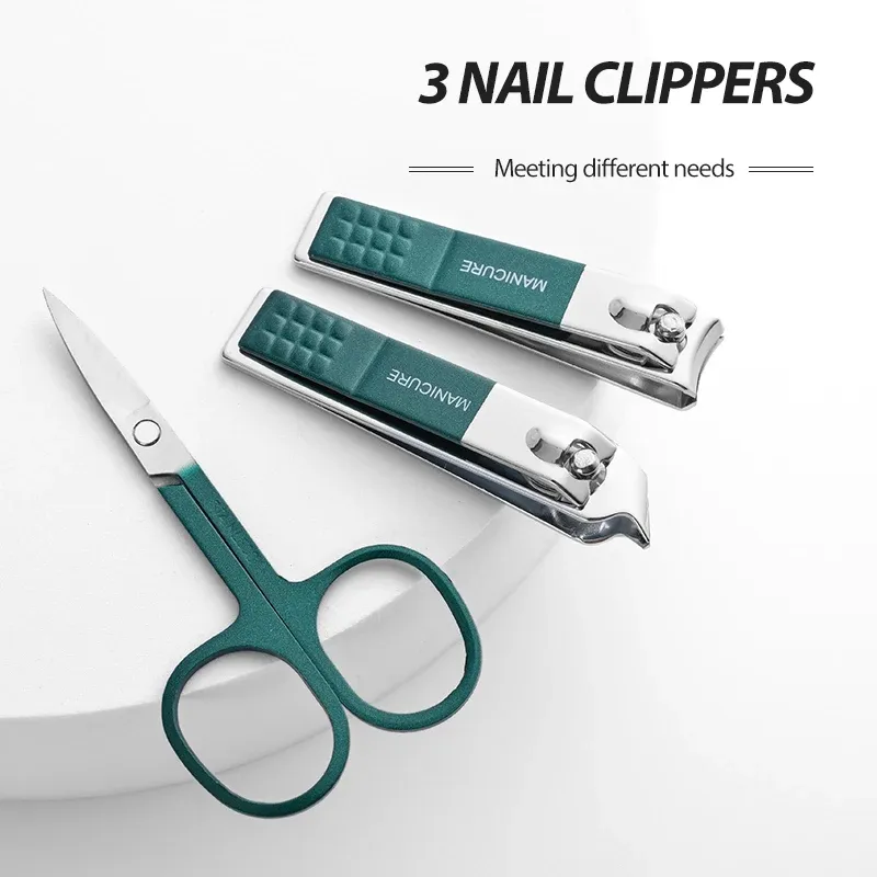 Ensemble de 6 pièces de coupe-ongles et ciseaux pour hommes et femmes, outils de manucure portables 4
