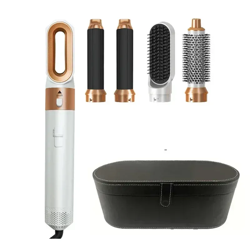 Sèche-cheveux 5 en 1 avec brosse soufflante, lisseur, fer à friser et peignes chauffants, outil de coiffure professionnel 8