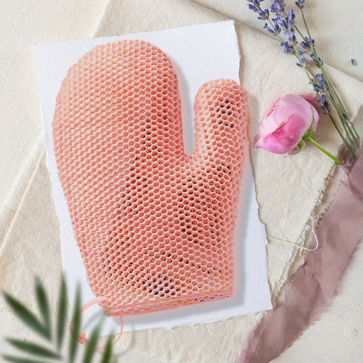 Gant de douche exfoliant nid d'abeille en TPU antibactérien 5