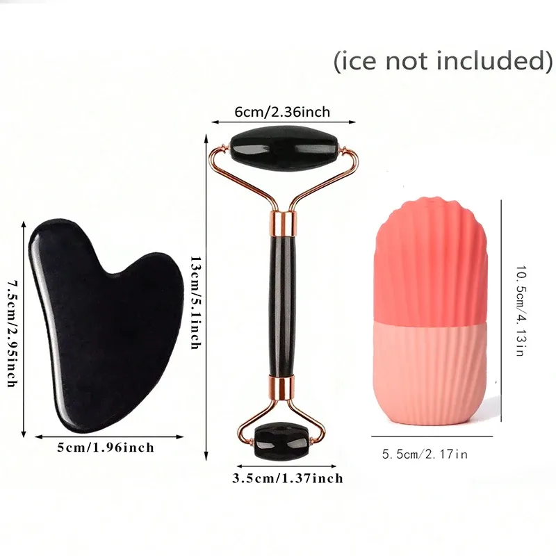 Rouleau de glace et Gua Sha pour un massage du visage