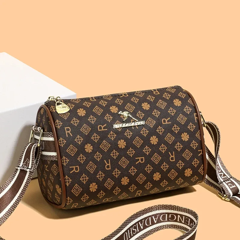 Sac bandoulière à imprimé alphabet pour femme, style rétro haut de gamme - Image 1
