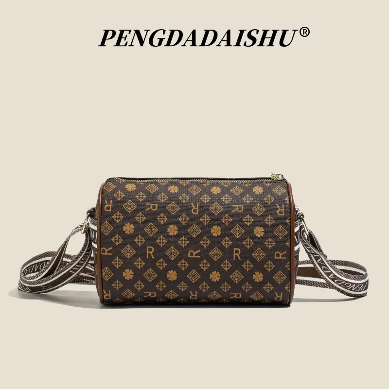 Sac bandoulière à imprimé alphabet pour femme, style rétro haut de gamme 3