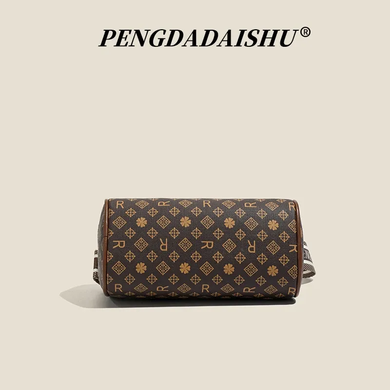 Sac bandoulière à imprimé alphabet pour femme, style rétro haut de gamme 4