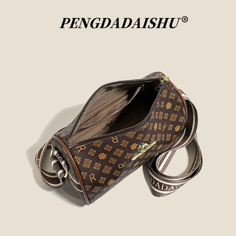 Sac bandoulière à imprimé alphabet pour femme, style rétro haut de gamme 5