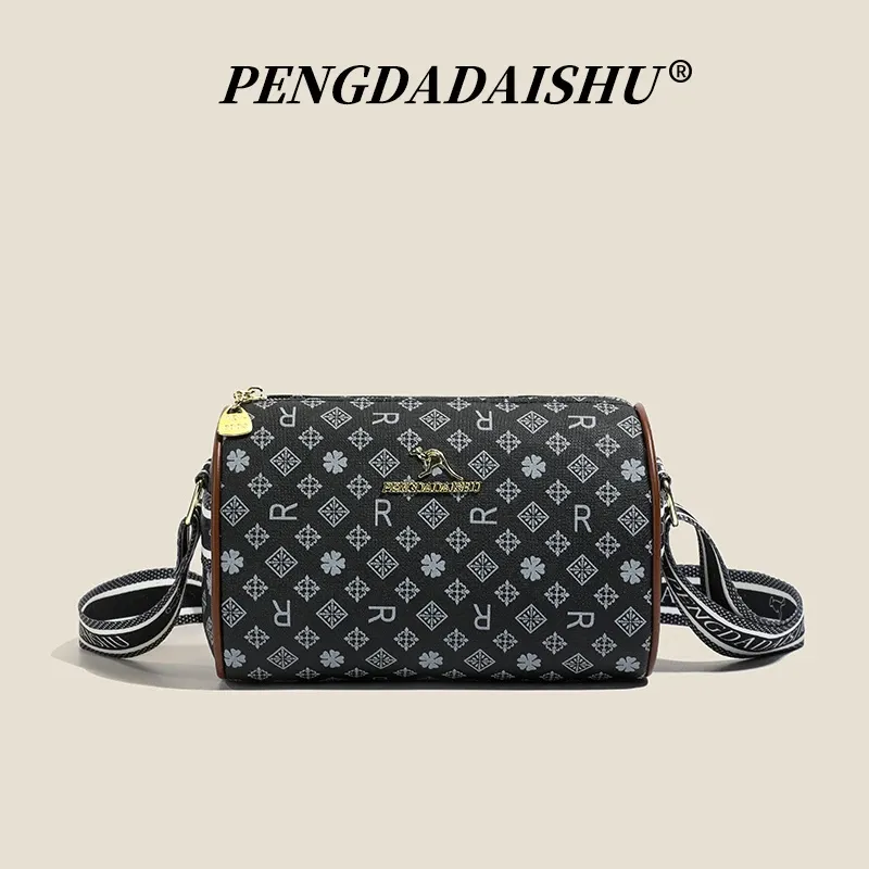 Sac bandoulière à imprimé alphabet pour femme, style rétro haut de gamme 8