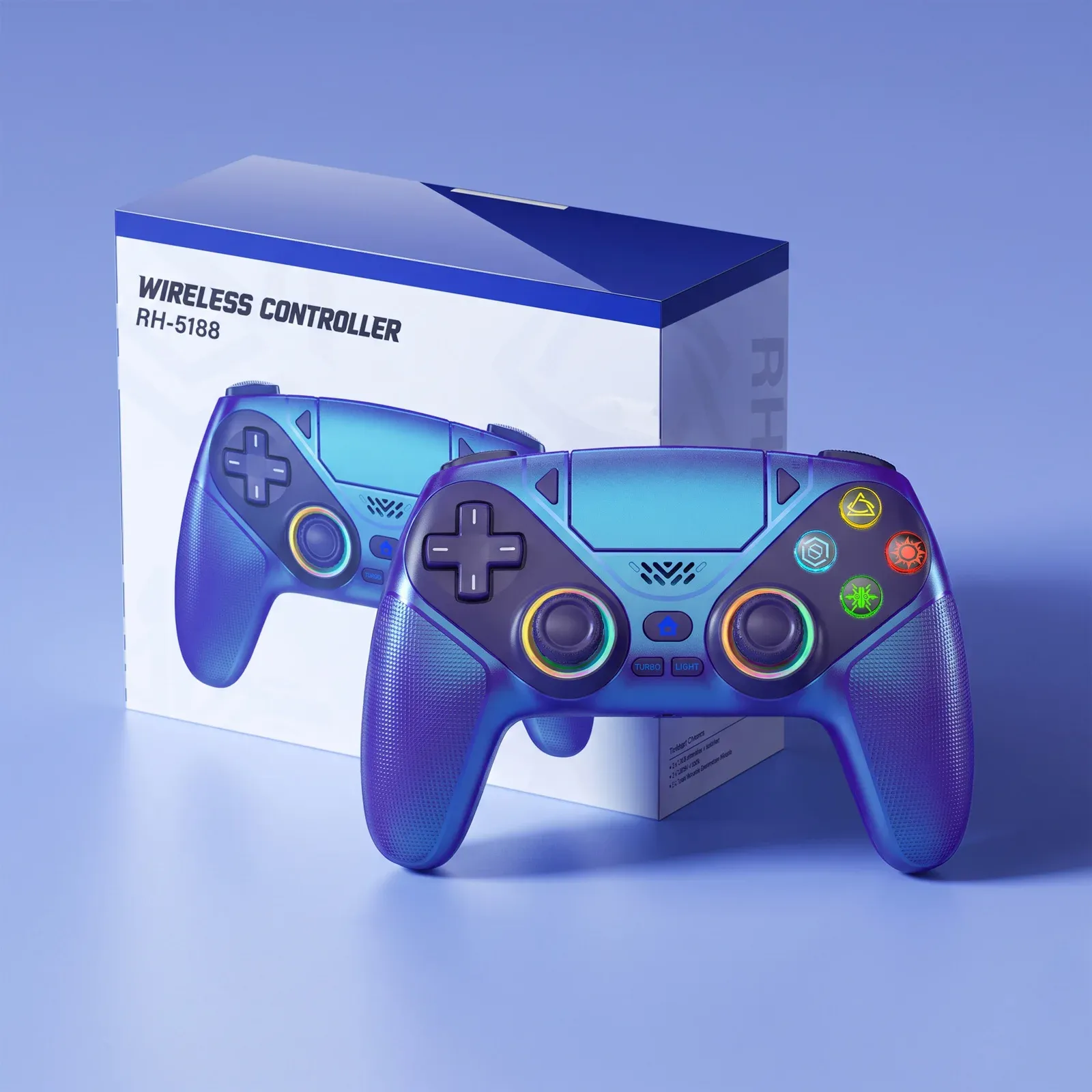 Manette sans fil RGB pour PlayStation 5, PS5 Pro, PS5 Slim et PC, avec gâchettes à effet Hall, fonctions Marco/Turbo et système anti-dérive 11