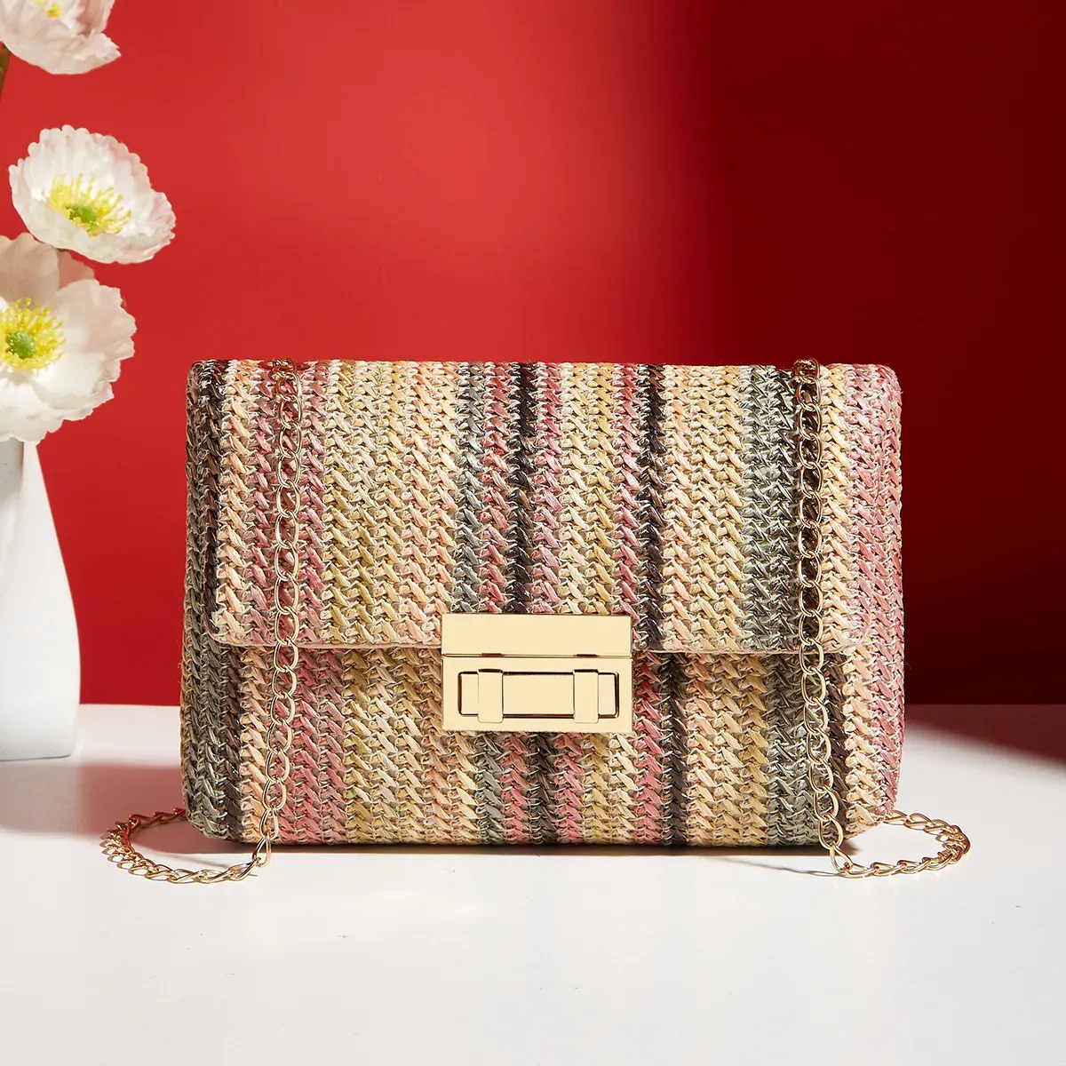 Sac à bandoulière à chaîne pour femme, élégant pour banquets, du jour au soir 13