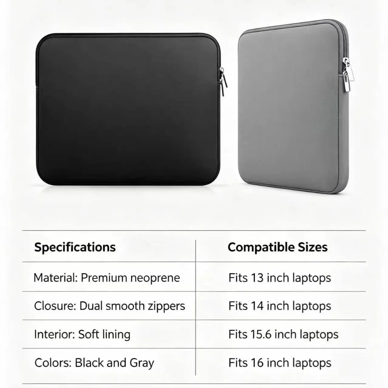 Pochette pour ordinateur portable compatible MacBook Air et Pro Retina, 13, 14 et 15,6 pouces 5