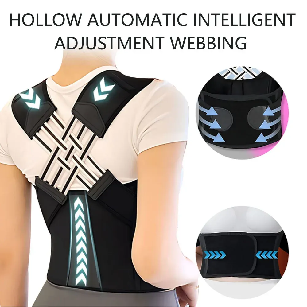 Correcteur de posture réglable à sangles croisées pour homme et femme 4