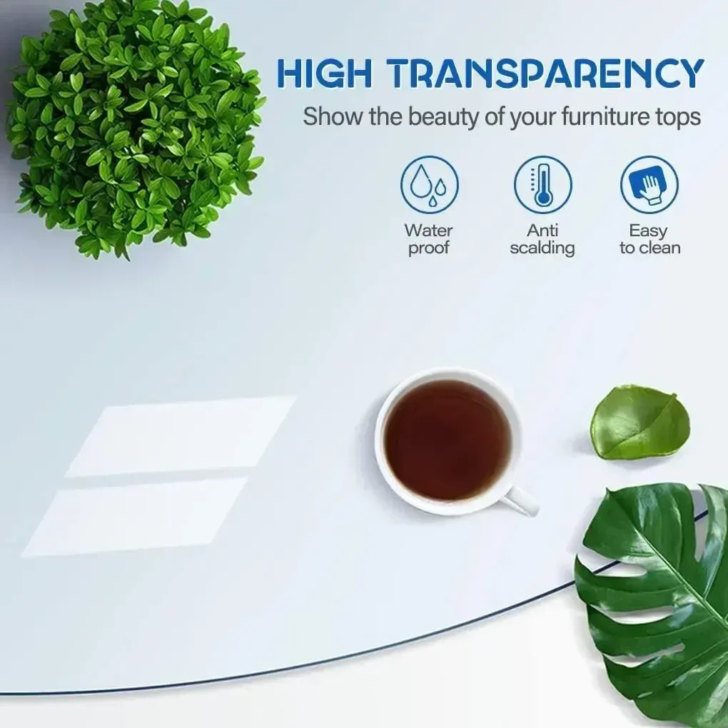 Détail du sous-main transparent dans un intérieur moderne