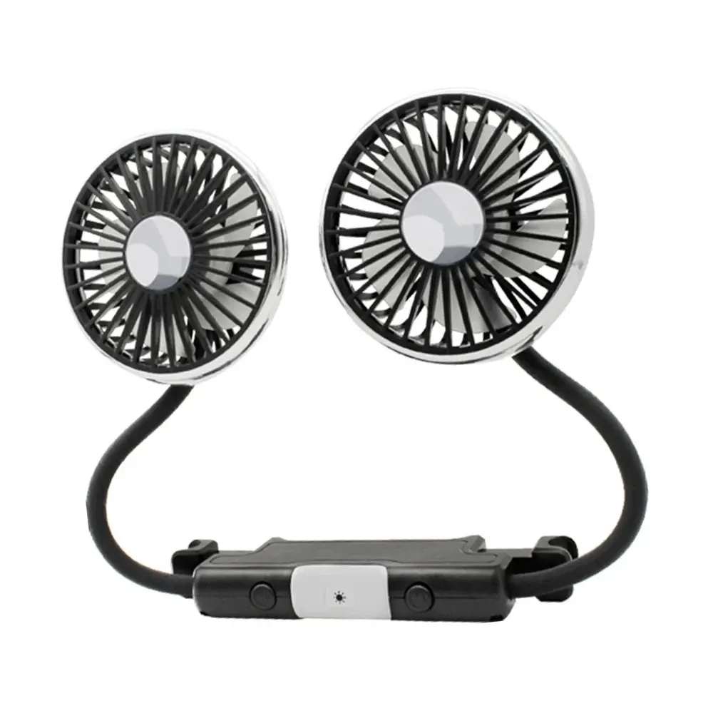 SEAMETAL Ventilateur de voiture réglable à LED, refroidisseur d'air automatique, USB Type-C, 3 vitesses 7