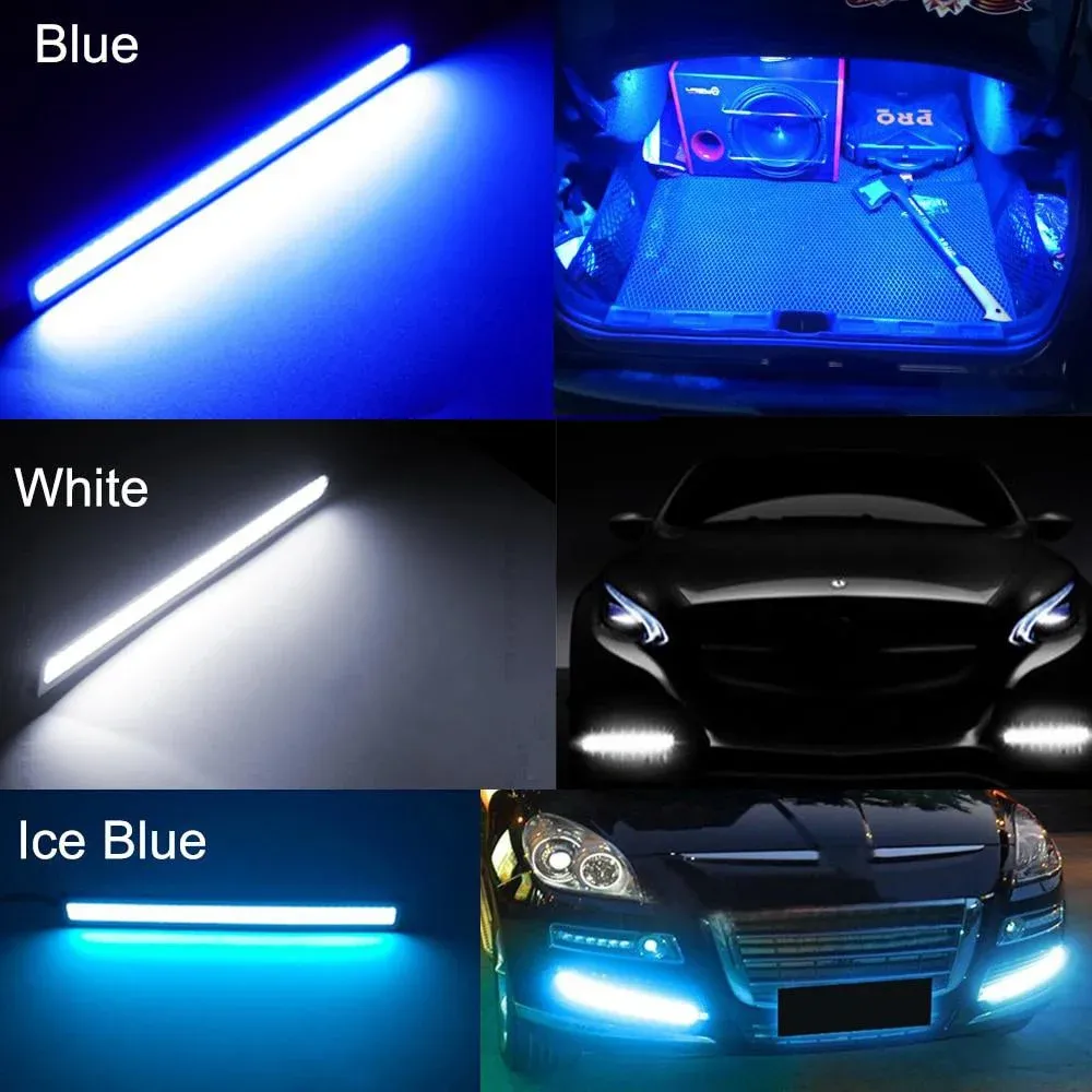 Lot de 10 bandes LED DRL COB étanches 17 cm 12 V pour feux de jour automobile en aluminium 3