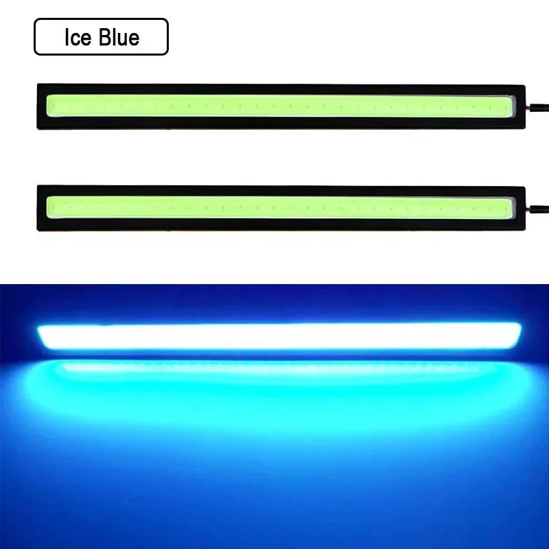 Lot de 10 bandes LED DRL COB étanches 17 cm 12 V pour feux de jour automobile en aluminium 13
