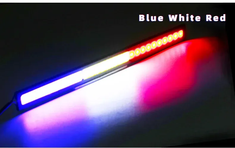 Lot de 10 bandes LED DRL COB étanches 17 cm 12 V pour feux de jour automobile en aluminium 14