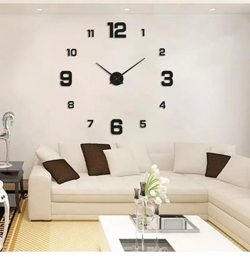 Horloge murale design sans cadre