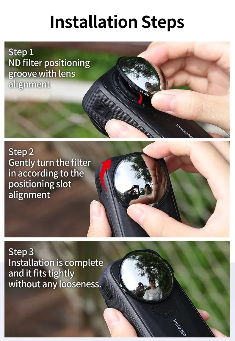 Kit de filtres ND Insta360 X6 avec étui