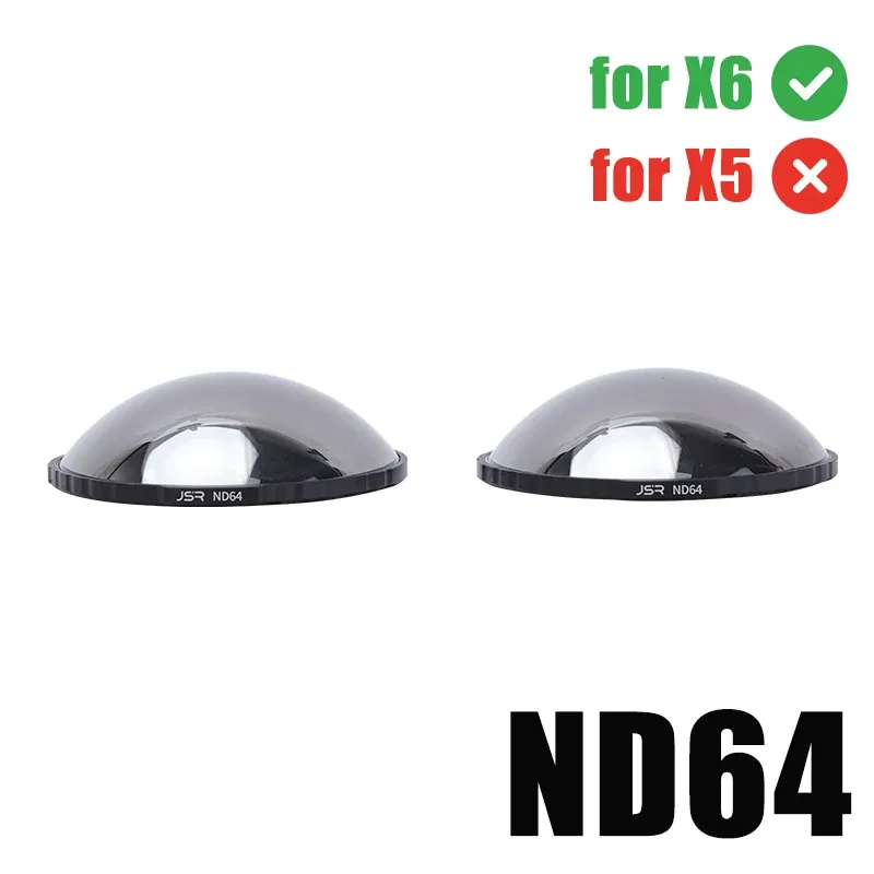 Kit de filtres ND pour Insta360 X6 et X5, verre optique, filtres antireflets ND16/32/64 pour accessoires de caméra d'action Insta360 X5 9