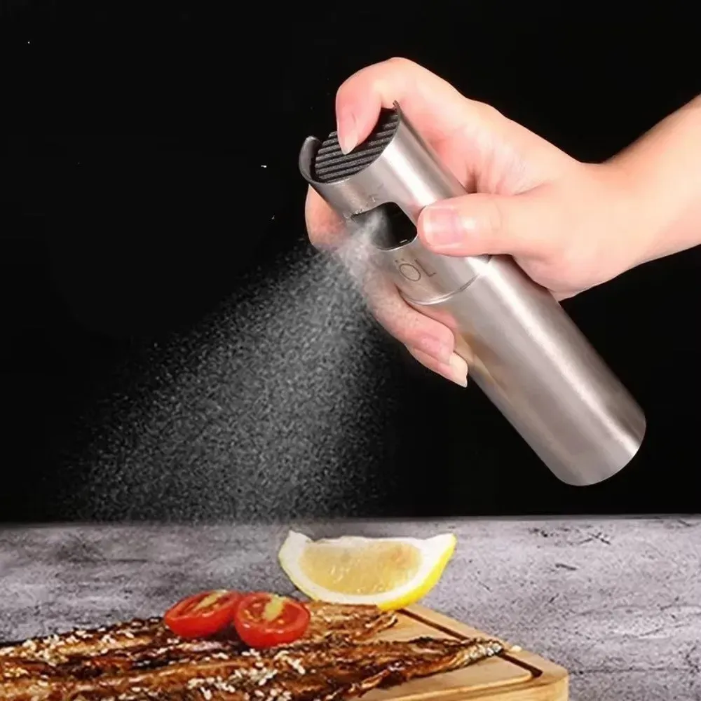 Pulvérisateur d'huile d'olive portable 100 ml en acier inoxydable, rechargeable et anti-fuite, pour la cuisine - Image 1