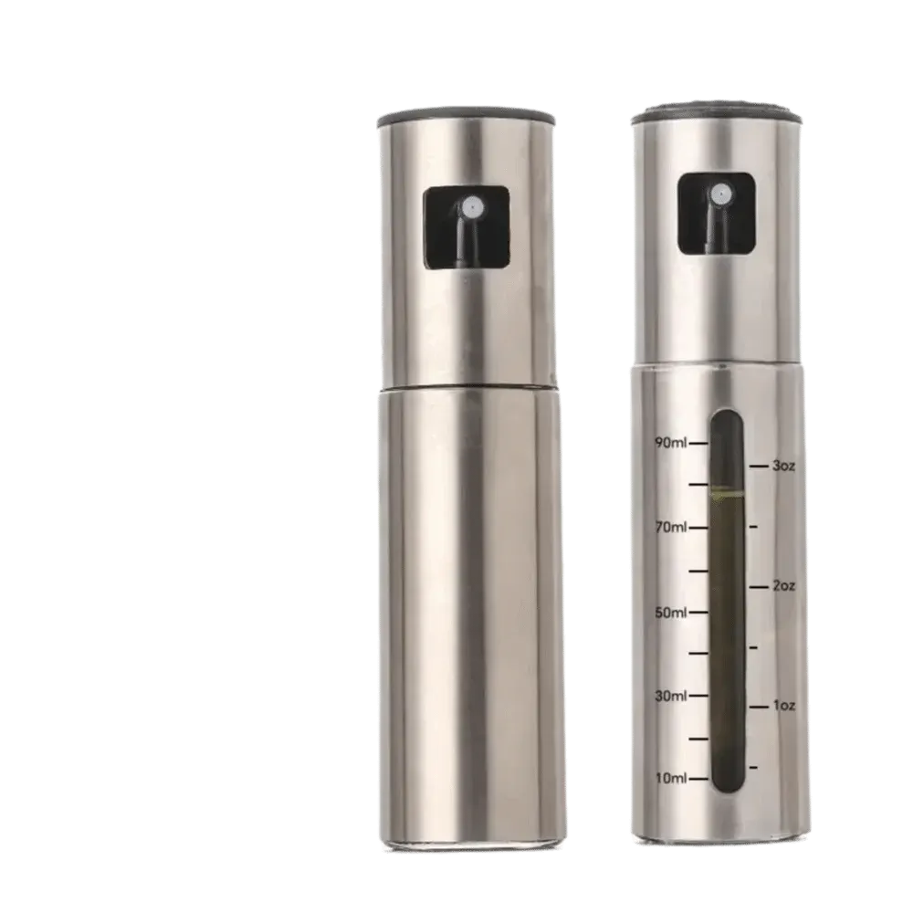 Pulvérisateur d'huile d'olive portable 100 ml en acier inoxydable, rechargeable et anti-fuite, pour la cuisine 3