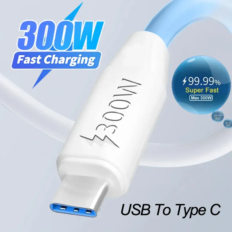 Câble de charge rapide 300 W USB Type-C vers USB Type-C, compatible Samsung, Xiaomi, Huawei et appareils Android