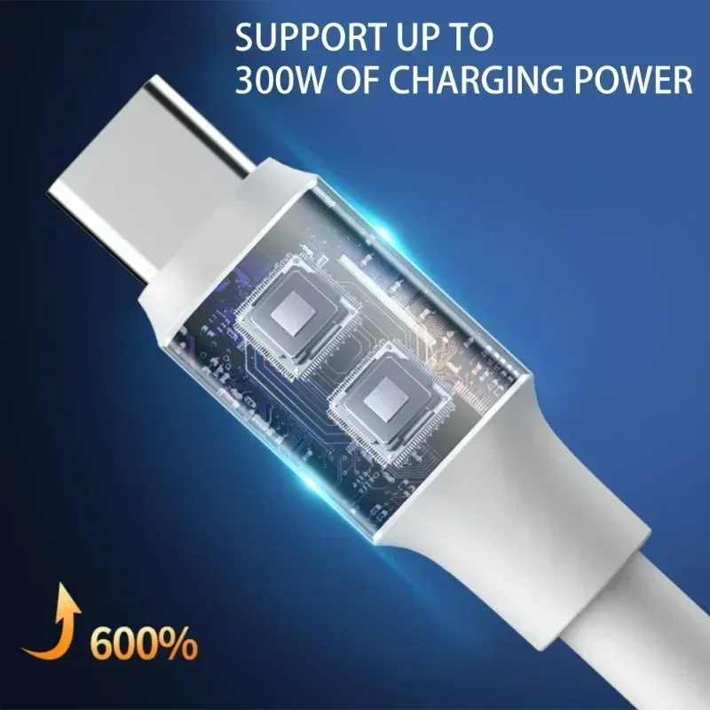 Câble de charge rapide 300 W USB Type-C vers USB Type-C, compatible Samsung, Xiaomi, Huawei et appareils Android 3
