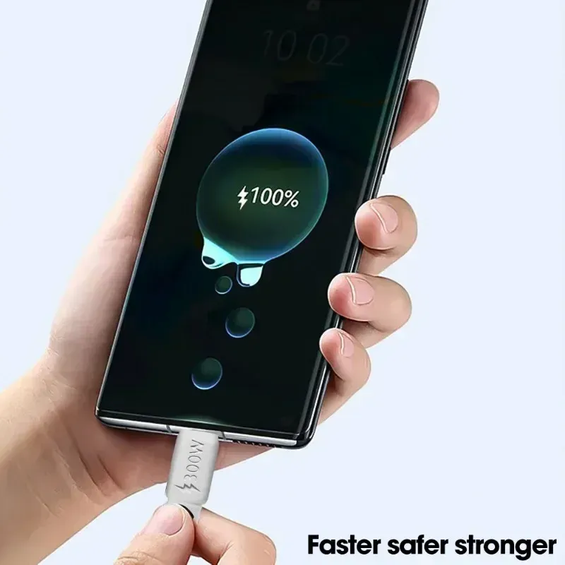Câble de charge rapide 300 W USB Type-C vers USB Type-C, compatible Samsung, Xiaomi, Huawei et appareils Android 6