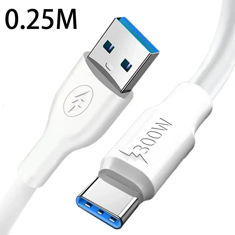Câble de charge rapide 300 W USB Type-C vers USB Type-C, compatible Samsung, Xiaomi, Huawei et appareils Android 7