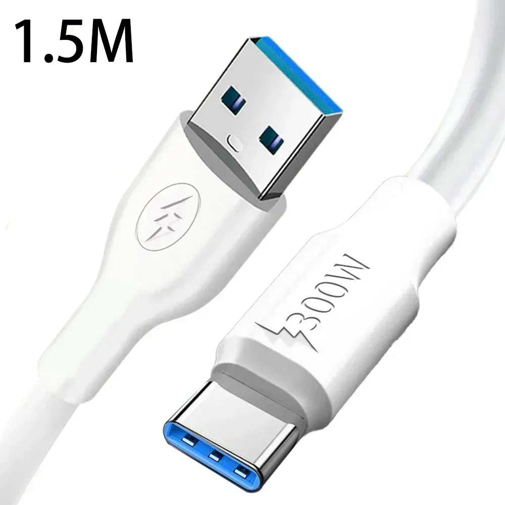 Câble de charge rapide 300 W USB Type-C vers USB Type-C, compatible Samsung, Xiaomi, Huawei et appareils Android 10