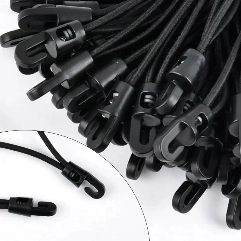Cordes élastiques multifonctions avec crochets pour camping, bagages, vélos et voitures, sangles de fixation à haute élasticité 2