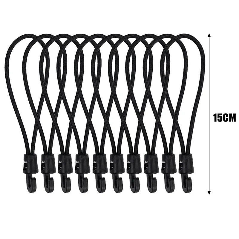 Cordes élastiques multifonctions avec crochets pour camping, bagages, vélos et voitures, sangles de fixation à haute élasticité 8