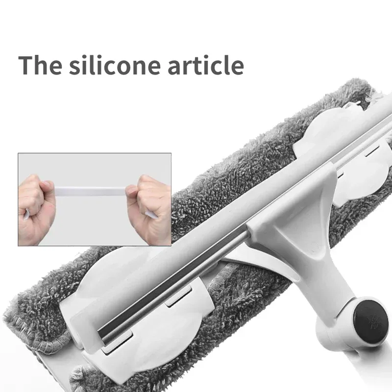Perche télescopique de nettoyage de vitres avec raclette et brosse à long manche 4