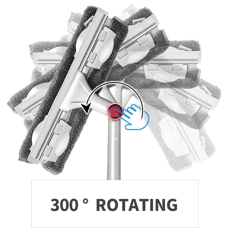 Perche télescopique de nettoyage de vitres avec raclette et brosse à long manche 5
