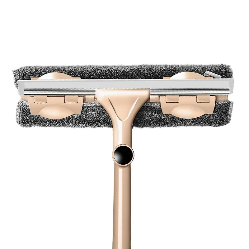 Perche télescopique de nettoyage de vitres avec raclette et brosse à long manche 13