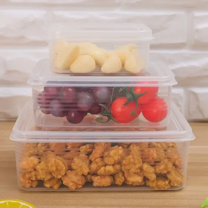 Boîtes de conservation des aliments 300/600/1200 ml avec couvercle pour réfrigérateur, idéales pour la viande, les fruits et les légumes 6