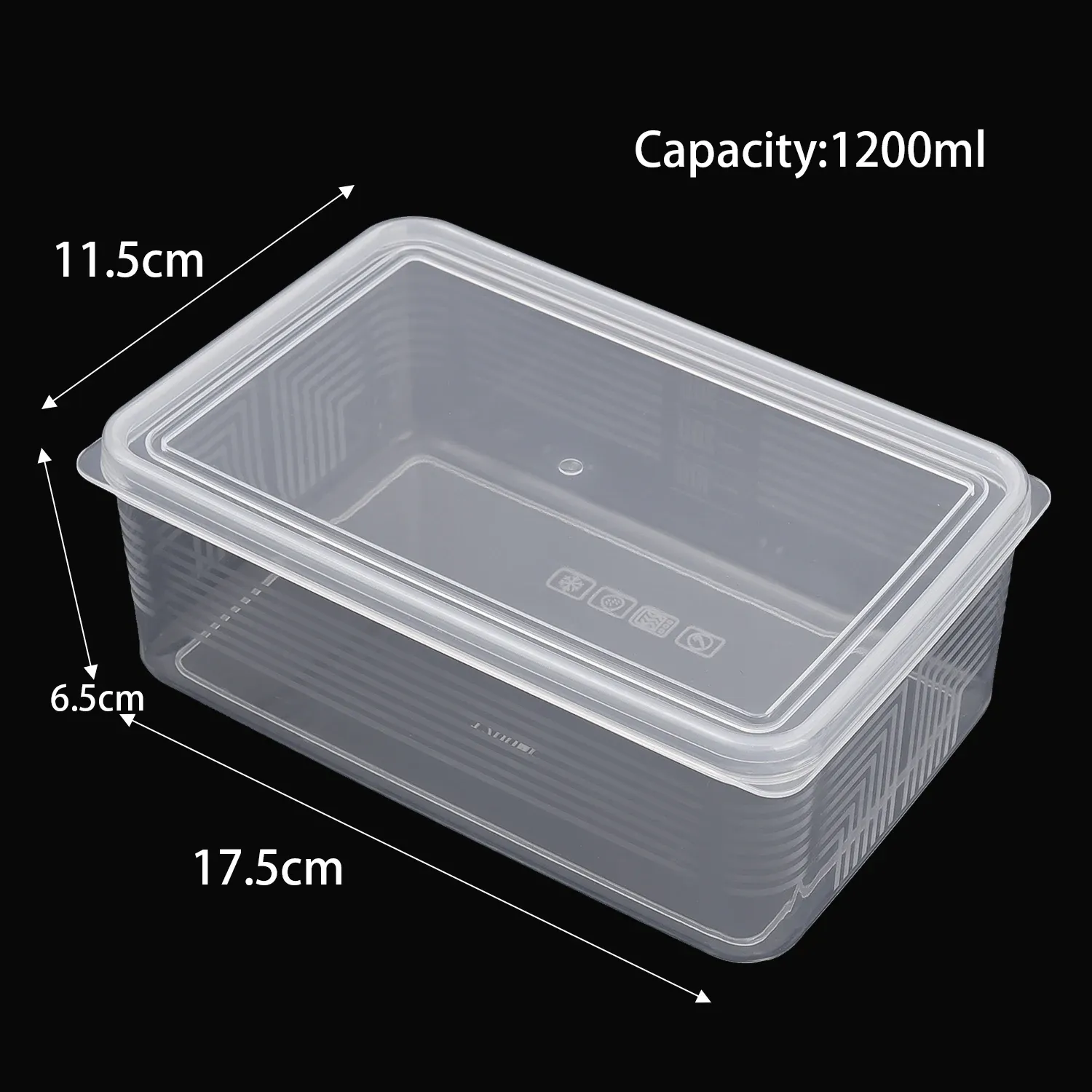 Boîtes de conservation des aliments 300/600/1200 ml avec couvercle pour réfrigérateur, idéales pour la viande, les fruits et les légumes 7