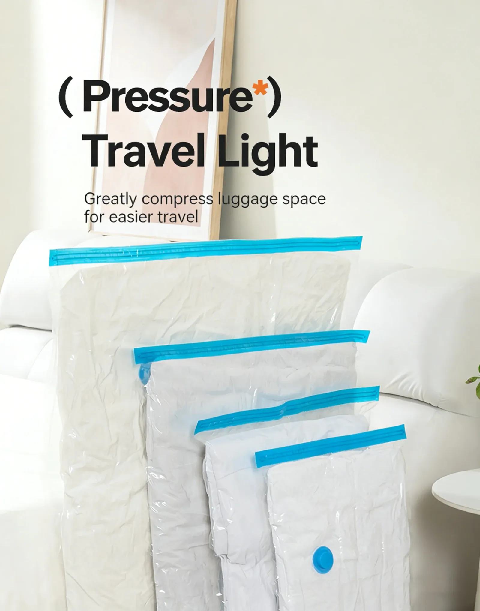 Sac de rangement sous vide, transparence du sac