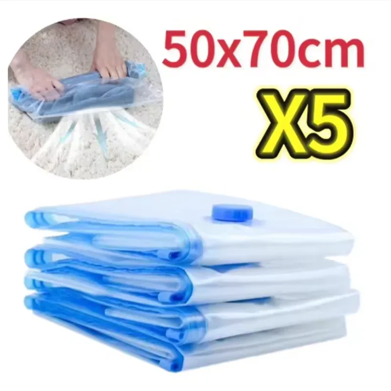 Sacs de rangement sous vide à valve, pliables et compressibles, grande taille pour vêtements et couvertures 10