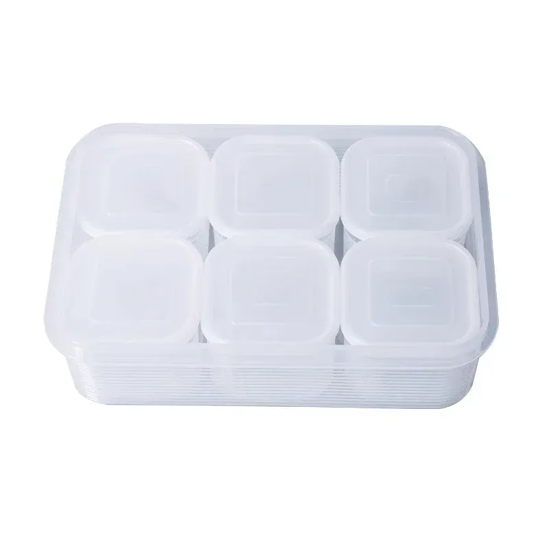 Boîte de conservation alimentaire à 6 compartiments avec couvercle pour légumes, fruits, épices et assaisonnements 7