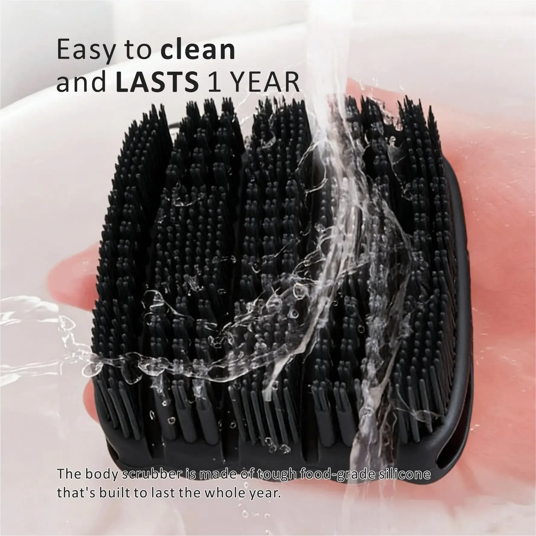 Gommage corporel en silicone, brosse de douche exfoliante pour hommes et femmes, alternative souple au luffa à séchage rapide, adaptée à tous types de peau 6