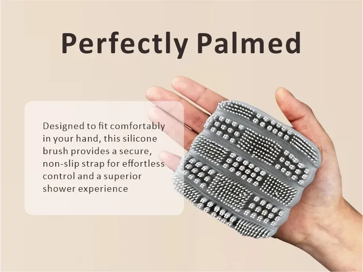 Détail des poils en silicone du gant exfoliant
