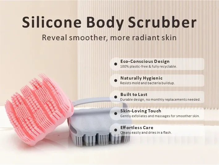 Gant exfoliant en silicone pour le corps