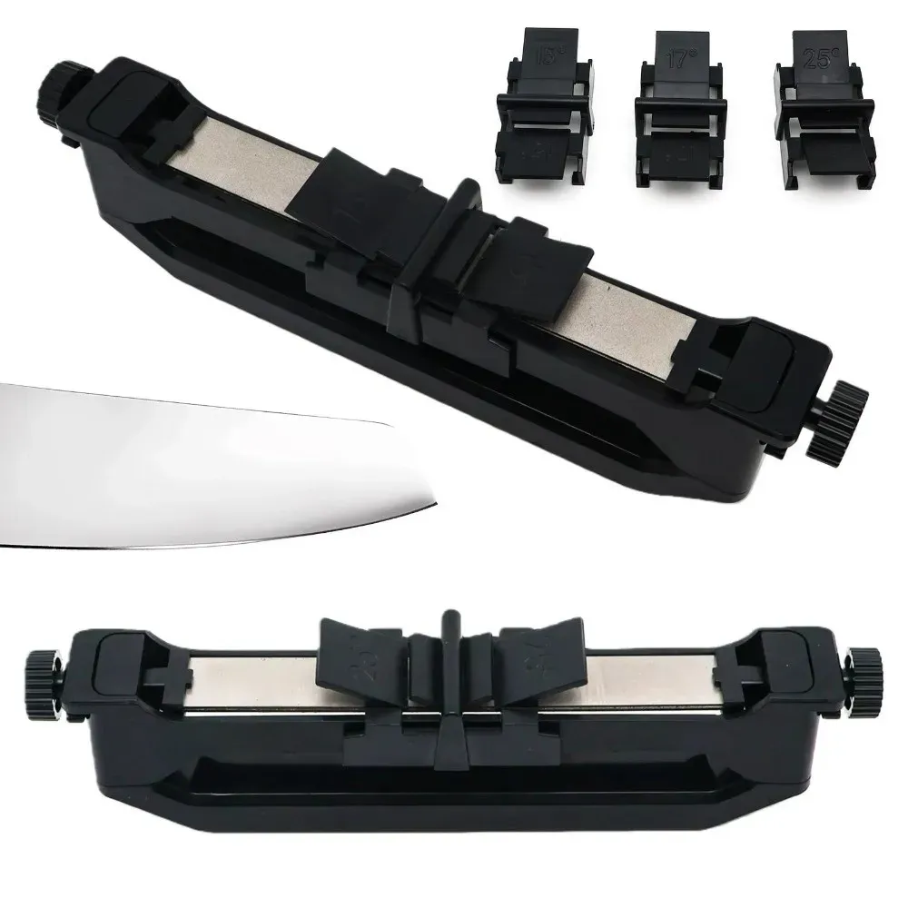 Affûteur de couteaux professionnel à guides d'angle, outil de cuisine multifonction portable, affûtage rapide des lames 5