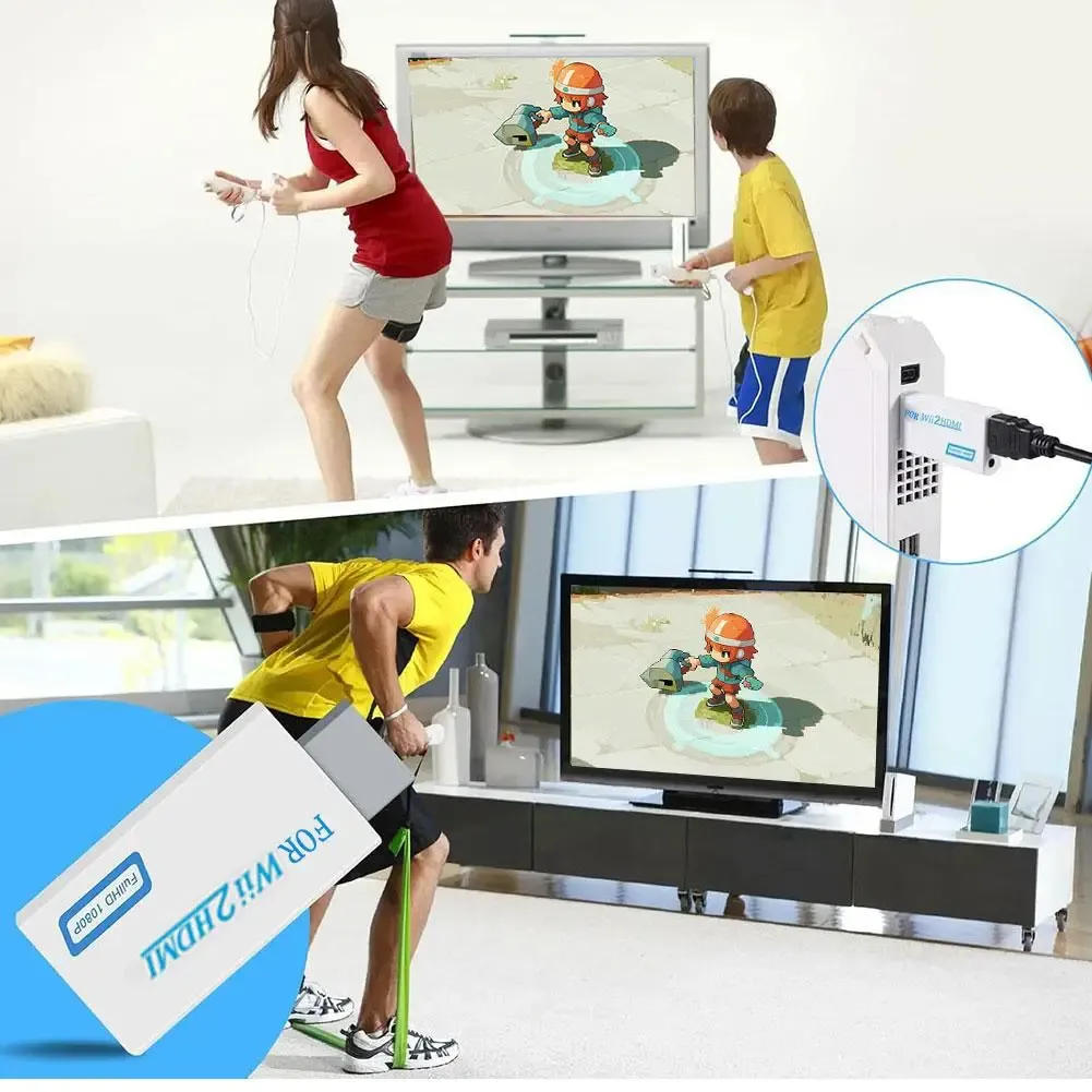 Adaptateur Wii vers HDMI, détail des connectiques