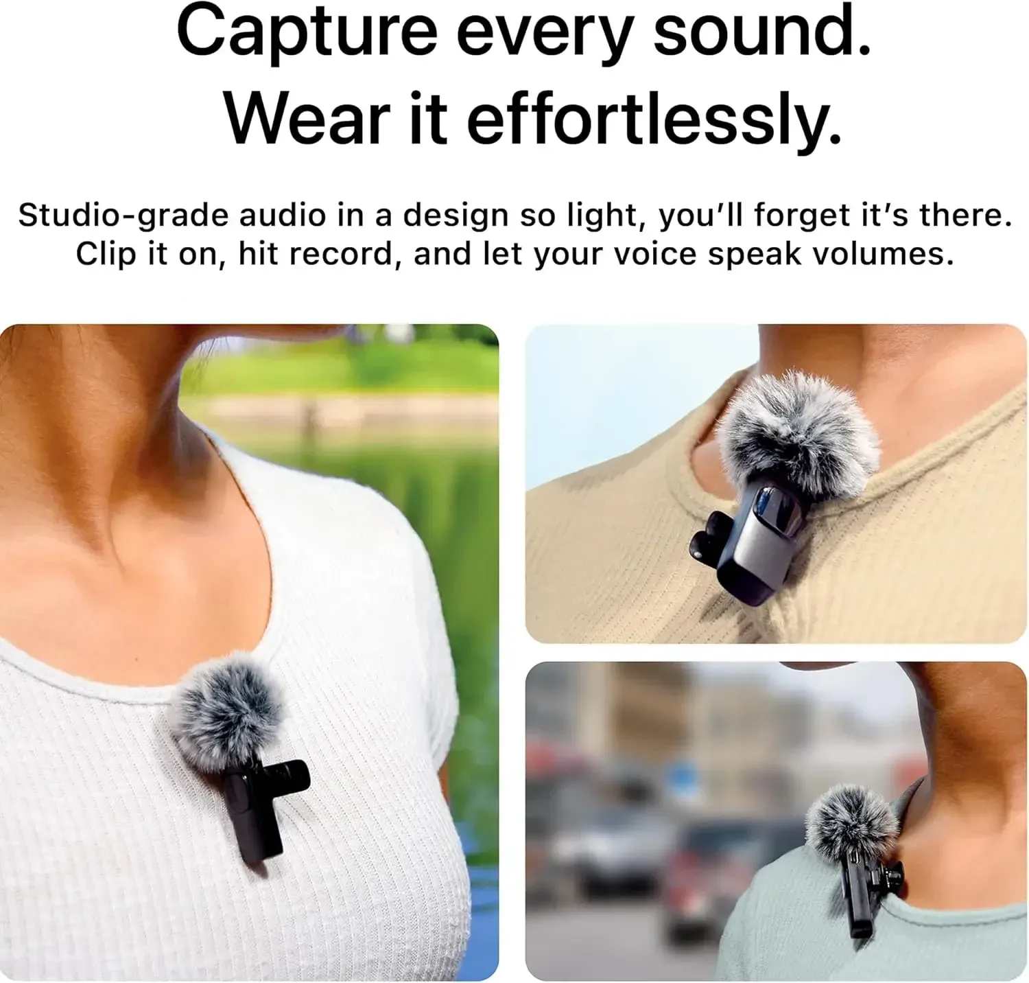 Le title is already in French, so I'll produce a clean, professional version:

Microphone Cravate Sans Fil 2.4G KEBIDUMEI Portable pour Enregistrement Audio et Vidéo, Compatible iPhone et Android, Diffusion en Direct et Jeux sur Téléphone 3