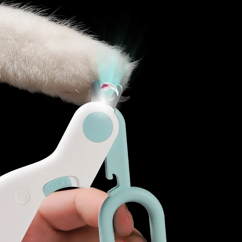 Coupe-ongles professionnel pour chien et chat à lumière LED, avec verrouillage de sécurité, kit de toilettage pour chiot, chaton et petits animaux 4