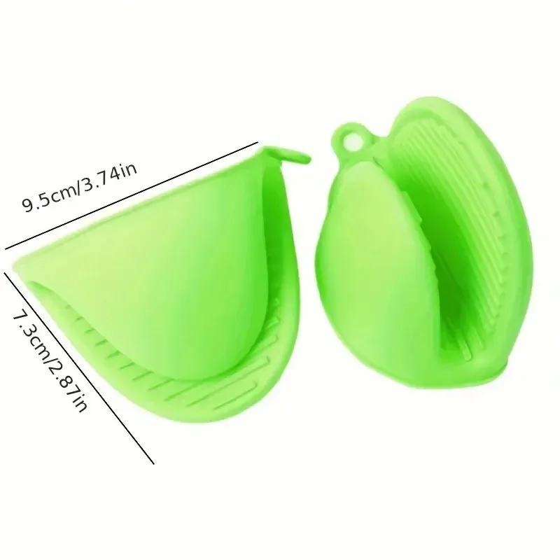 Gants porte-pot en silicone, lot de 2, poignée antidérapante, anti-brûlure et isolation thermique 3