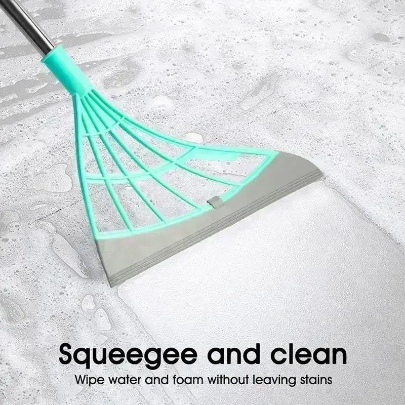 Balai magique en silicone, balayette antipoussière à main, raclette de nettoyage de sol pour la maison, raclette à vitres, brosse de toilettes et de salle de bain, accessoires de sorcière 3